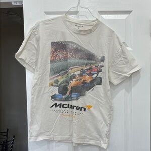 Abercrombie Vintage McLaren Cream Graphic T-Shirt